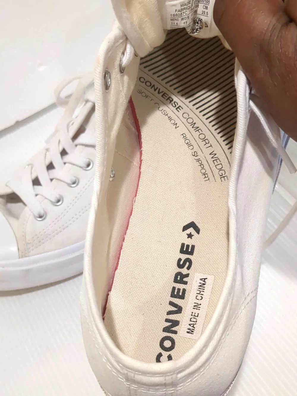 Converse x Jack Purcell Low Top White Canvas Sneakers Shoes